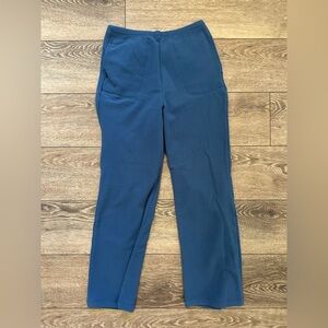 Essentials by Oleg Cassini Vintage Fleece Casual Pant Blue Wide Leg  SZ L